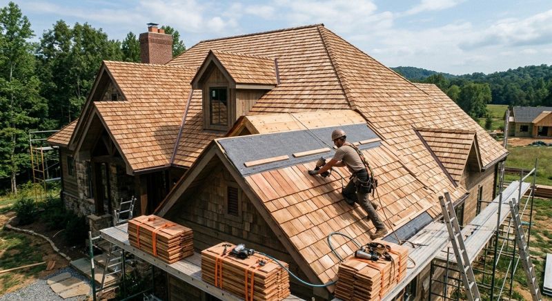 Cedar Shake Roof Construction in Grand Lake, CO