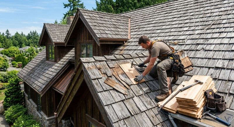 Cedar Shake Roof Repair in Longmont, CO