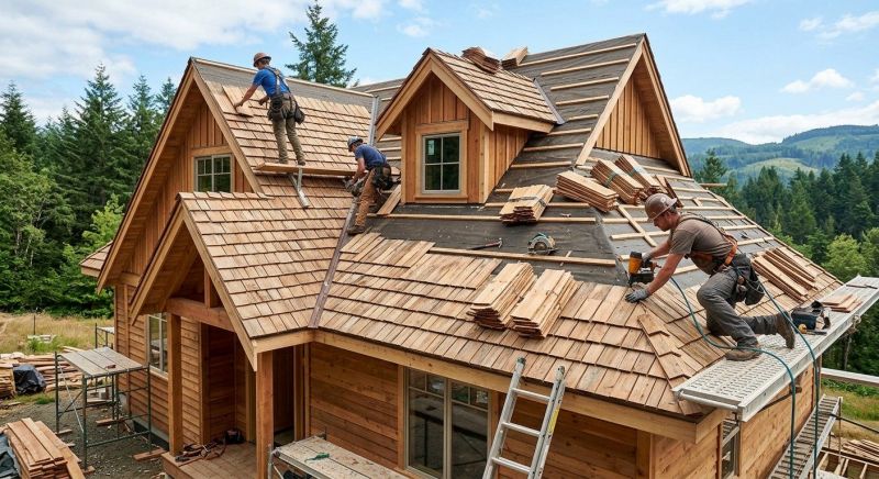 Natural Wood Roof Installation in Estes Park, CO