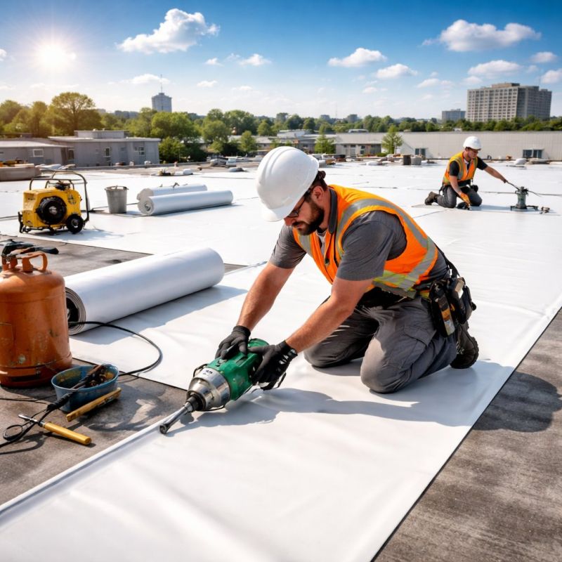 Single Ply Roof Installation in Grand Lake, CO