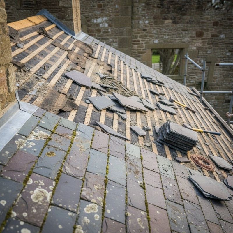 Slate Roof Replacement in Grand Lake, CO