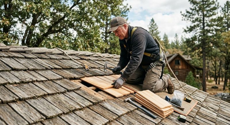 Wood Shake Roof Repair in Grand Lake, CO